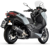Exhaust Tip Without Sound Certification Urban Black Aluminium Body And Black Aluminium Cap - Arrow Special Parts Compatible With Yamaha Xmax 300 (2025-2026)