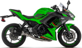 Complete Non-Catalytic Exhaust System With Sound Certification Veloce Black Aluminium Carby End Cap - Arrow Special Parts Compatible With Kawasaki Z 650 (2024-2026)
