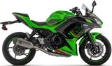 Complete Exhaust System Without Catalytic Converter And Without Sound Certification Veloce Titanium Carbon - Arrow Special Parts Compatible With Kawasaki Ninja 650 (2024-2026)