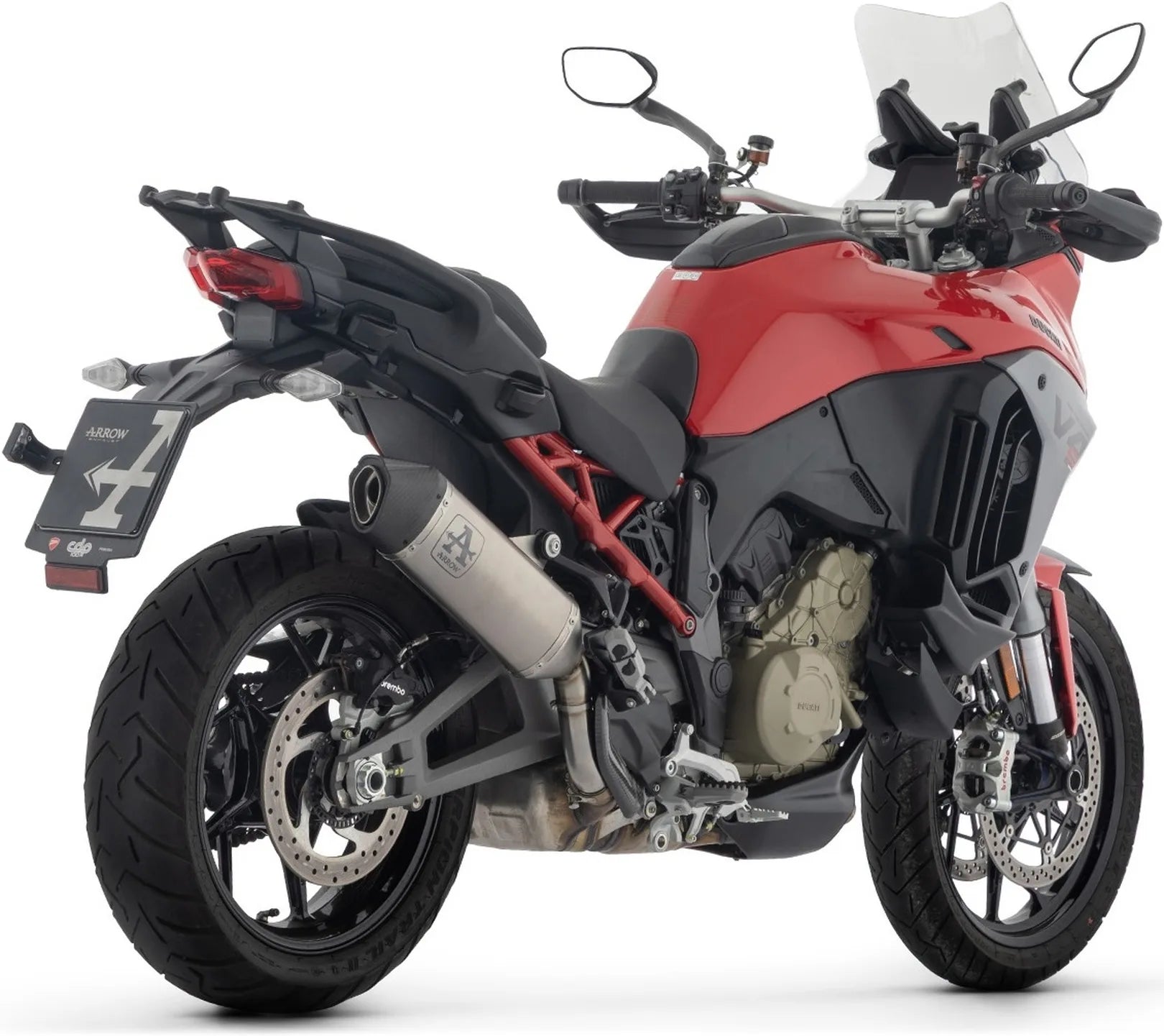 Exhaust Tip Without Sound Certification Veloce Titanium Carby End Cap - Arrow Special Parts Compatible With Ducati Multistrada V4 - S (2025-2026)