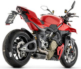 Exhaust Tip Without Sound Certification Works Black Titanium Body And Carbon Cap - Arrow Special Parts Compatible With Ducati Streetfighter V4 (2025-2026)