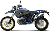 Exhaust Tip With Noise Certification Furore Aluminium Black - Gpr Compatible With Bmw Hp 2 Enduro (2006-2009)