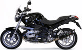 Exhaust Tip With Noise Certification Furore Aluminium Black - Gpr Compatible With Bmw R 1200 (2006-2010)