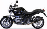 Exhaust Tip With Noise Certification Furore Aluminium Black - Gpr Compatible With Bmw R 1200 (2006-2010)