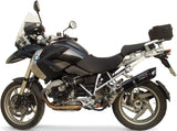 Exhaust Tip With Noise Certification Furore Aluminium Black - Gpr Compatible With Bmw R 1200 Gs - Adventure (2010-2012)