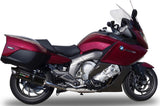 Dual Exhaust System With Sound Certification Furore Aluminium Black - Gpr Compatible With Bmw K 1600 Gt (2010-2016)