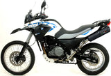 Complete Catalytic Exhaust System With Sound Certification Ghisa Black Stainless Steel - Gpr Compatible With Bmw G 650 Gs - Sertao (2010-2016)