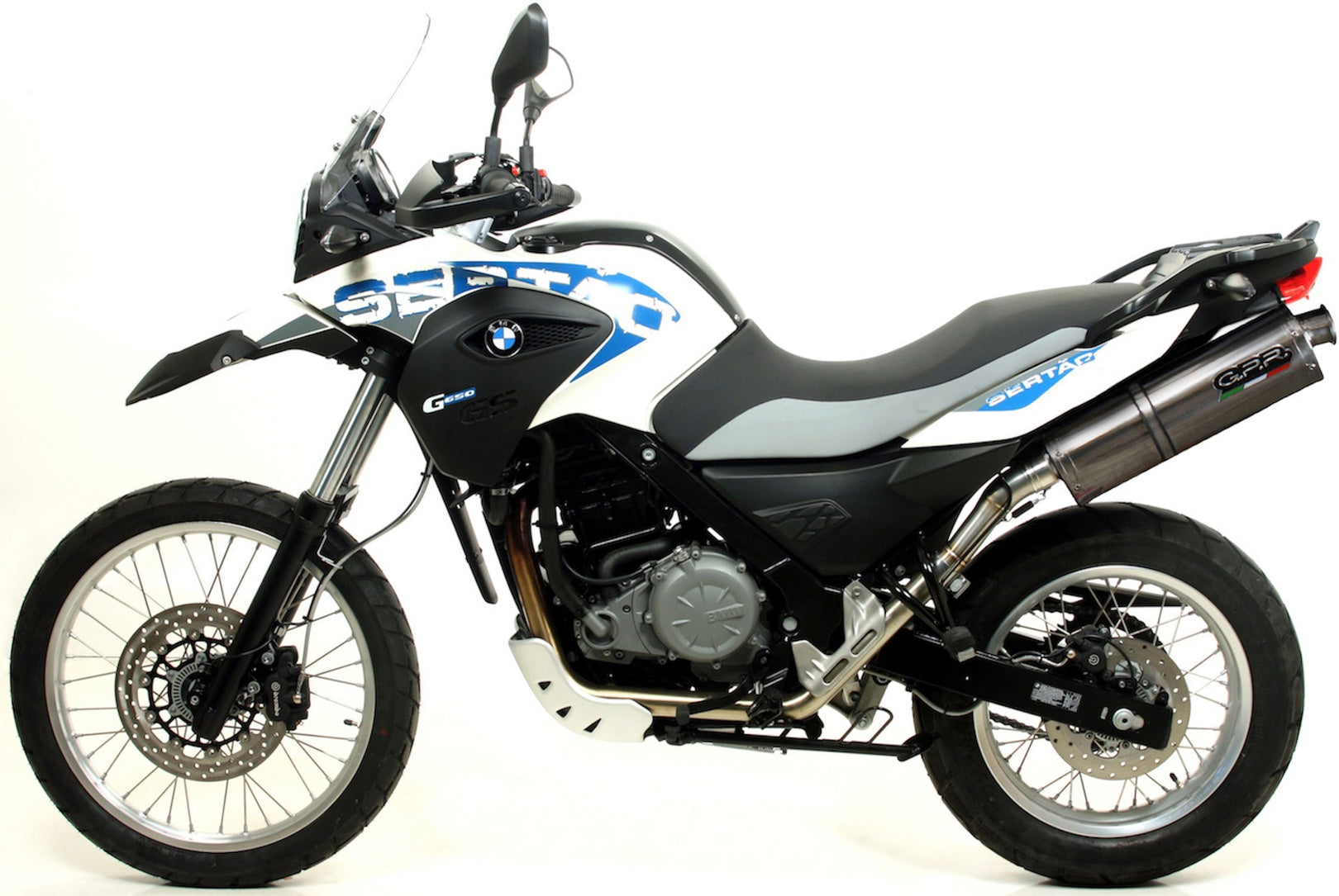 Complete Catalytic Exhaust System With Sound Certification Trioval Stainless Steel - Gpr Compatible With Bmw G 650 Gs - Sertao (2010-2016)