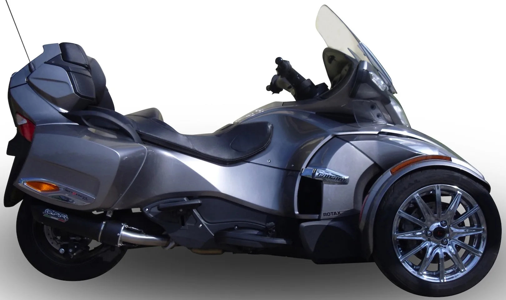 Complete Catalytic Exhaust System With Sound Certification Furore Aluminium Black - Gpr Compatible With Can Am Spyder 1000 Gs (2007-2009)