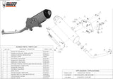 Complete Catalytic Exhaust System With Sound Certification Urban Stainless Steel - Mivv Compatible With Honda Ps 125 (2006-2012)