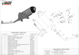 Complete Non-Catalytic Exhaust System With Sound Certification Urban Stainless Steel - Mivv Compatible With Honda Sh 125 (2002-2012)