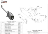 Complete Catalytic Exhaust System With Sound Certification Urban Stainless Steel - Mivv Compatible With Kymco Xciting 250 (2006-2007)