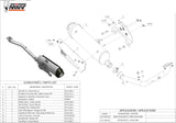 Complete Non-Catalytic Exhaust System With Sound Certification Urban Stainless Steel - Mivv Compatible With Kymco Xciting 500 (2005-2014)