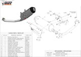 Complete Non-Catalytic Exhaust System With Sound Certification Urban Stainless Steel - Mivv Compatible With Kymco K-Xct 300 (2012-2016)