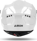 Full-Face Motorcycle Helmet Airoh Connor - Cn14 Thermoplastic Hrt Gloss White Color Size Xl