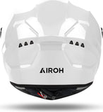 Full-Face Motorcycle Helmet Airoh Connor - Cn14 Thermoplastic Hrt Gloss White Color Size S