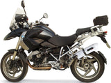 Complete Non-Catalytic Exhaust System With Sound Certification Albus Ceramic White Aluminium - Gpr Compatible With Bmw R 1200 Gs - Adventure (2010-2012)