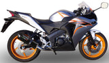 Complete Catalytic Exhaust System With Sound Certification Furore Aluminium Black - Gpr Compatible With Honda Cbr 125 R (2011-2016)