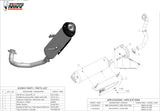 Complete Non-Catalytic Exhaust System With Sound Certification Urban Stainless Steel - Mivv Compatible With Piaggio Mp3 400 (2007-2011)