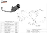 Complete Catalytic Exhaust System With Sound Certification Urban Stainless Steel - Mivv Compatible With Yamaha Majesty 400 (2004-2006)