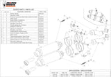 Dual Exhaust System With Sound Certification Gp Steel Black - Mivv Compatible With Ducati Monster S2R 1000 (2006-2007)