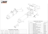 Dual Exhaust System With Sound Certification Gp Carbon - Mivv Compatible With Ducati Monster S4 (2001-2003)