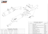 Dual Non-Catalytic Exhaust System With Sound Certification Gp Carbon - Mivv Compatible With Ducati Monster 695 (2006-2008)
