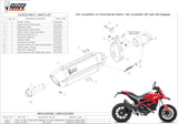Catalytic Exhaust Tip With Sound Certification Suono Steel Black Carbon - Mivv Compatible With Ducati Hyperstrada 821 (2013-2015)