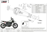 Non-Catalytic Exhaust Tip With Sound Certification Delta Race Steel Black Carbon - Mivv Compatible With Ducati Scrambler 800 (2015-2020)