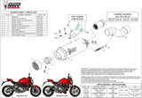 Non-Catalytic Exhaust Tip With Sound Certification Gppro Steel Black - Mivv Compatible With Ducati Monster 821 (2018-2020)