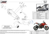 Catalytic Exhaust Tip With Sound Certification Delta Race Steel Black Carbon - Mivv Compatible With Ducati Hypermotard 939 (2016-2018)
