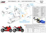 Non-Catalytic Exhaust Tip With Sound Certification Delta Race Stainless Steel Carbon - Mivv Compatible With Ducati Streetfighter V2 (2022-2024)