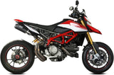 Dual Non-Catalytic Exhaust System With Sound Certification Mk3 Carbon - Mivv Compatible With Ducati Hypermotard 950 - Sp - Rve (2021-2024)