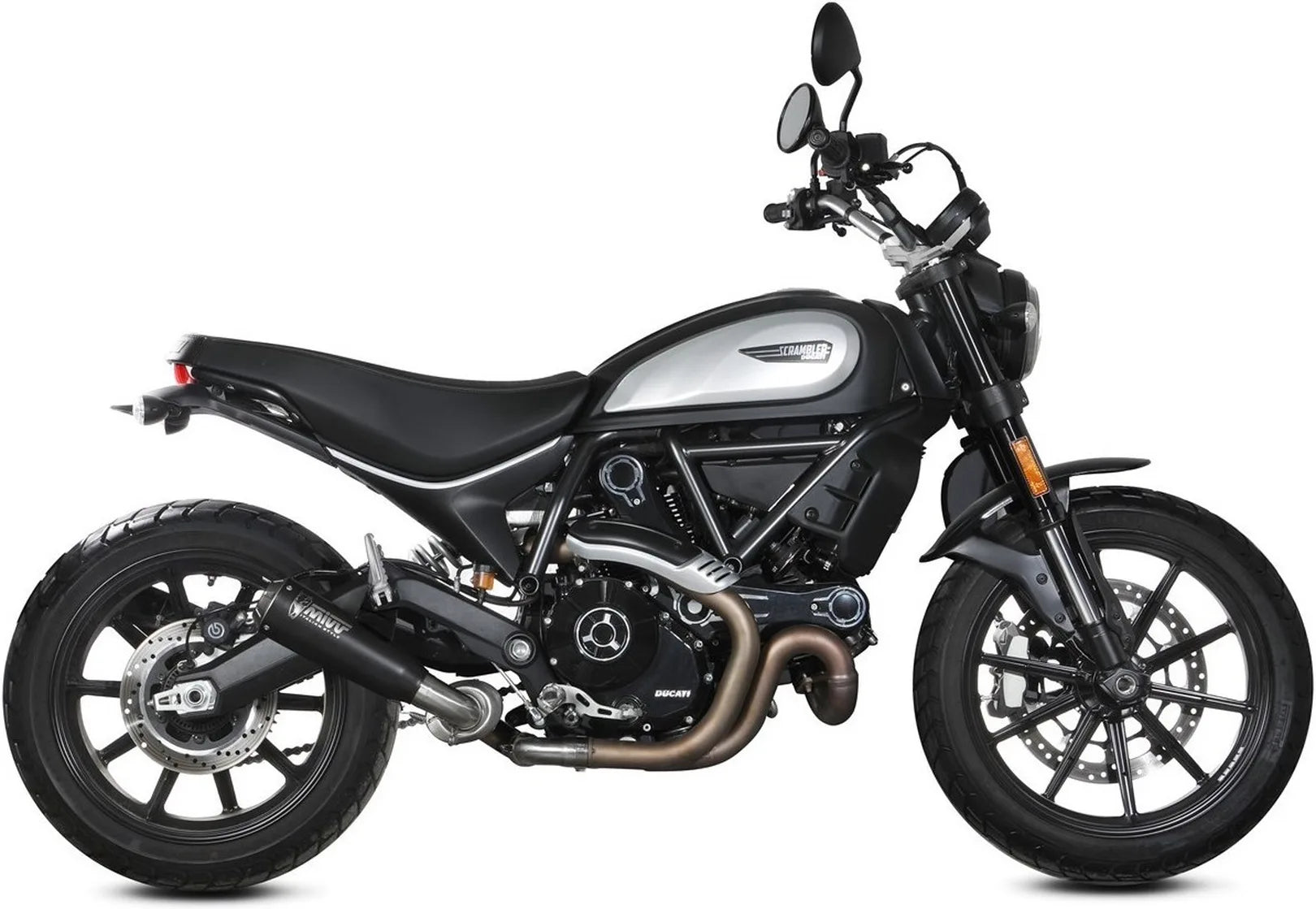 Catalytic Exhaust Tip With Sound Certification X-M1 Steel Black - Mivv Compatible With Ducati Scrambler 800 Icon (2021-2022)