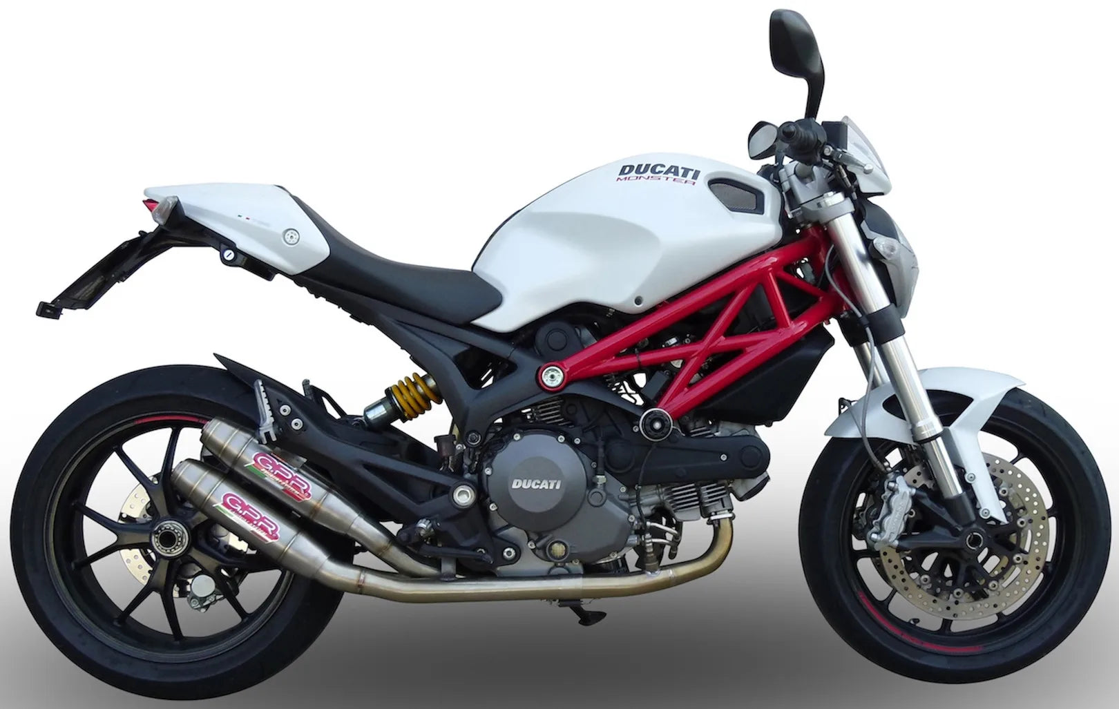 Complete Catalytic Exhaust System With Sound Certification Deeptone Stainless Steel - Gpr Compatible With Ducati Monster 1100 (2009-2010)