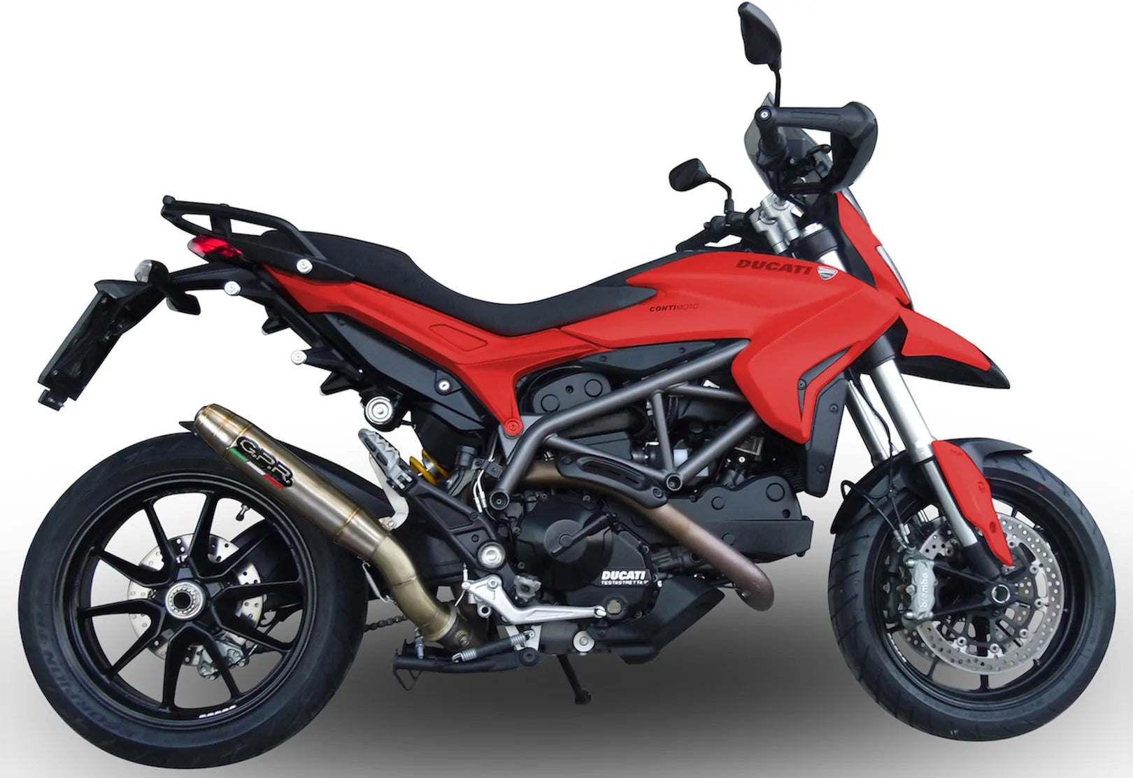 Exhaust Tip With Noise Certification Deeptone Stainless Steel - Gpr Compatible With Ducati Hyperstrada 821 (2013-2016)