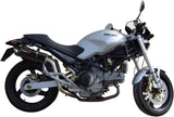 Dual Exhaust System With Sound Certification Furore Aluminium Black - Gpr Compatible With Ducati Monster 400 - 600 - 750 - 900 (1993-2000)