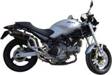 Dual Exhaust System With Sound Certification Furore Aluminium Black - Gpr Compatible With Ducati Monster 400 - 600 - 750 - 900 (1993-2000)