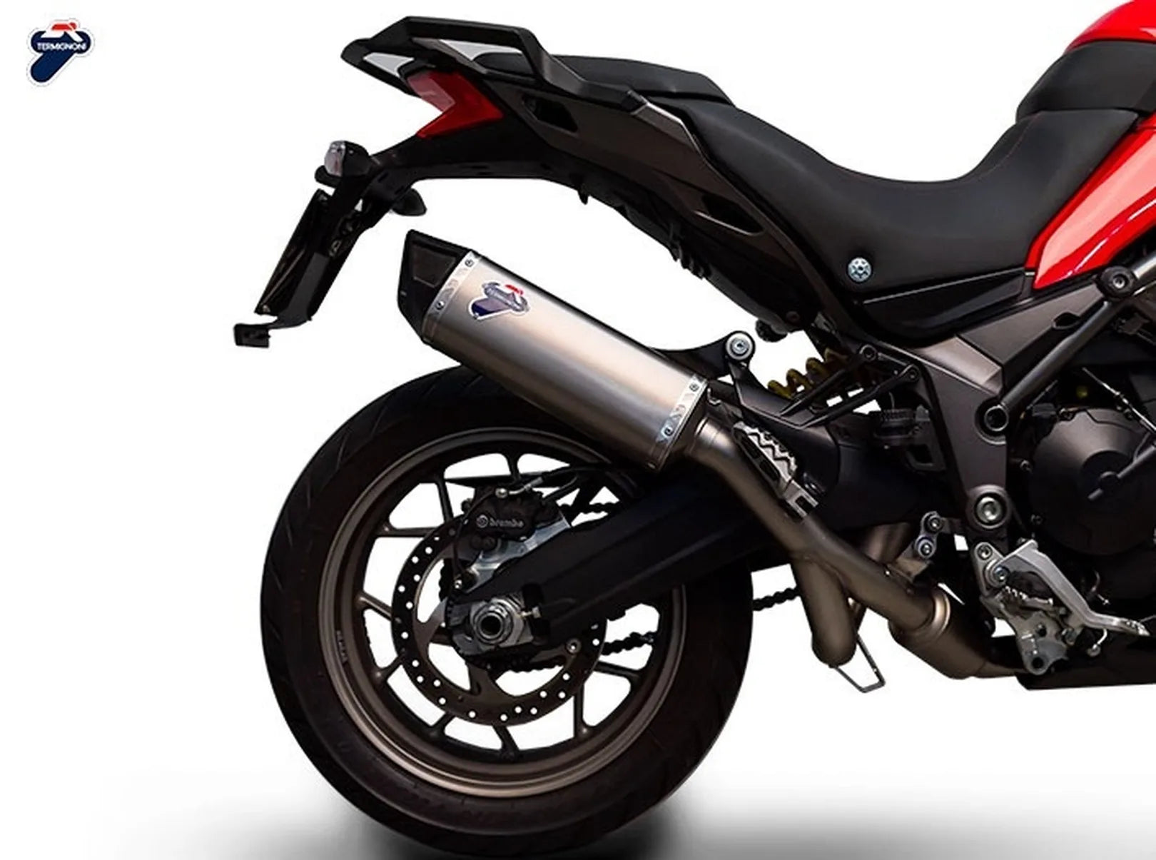 Exhaust Tip Without Sound Certification Force Titanium Aluminium Cap - Termignoni Compatible With Ducati Multistrada 950 (2016-2019)