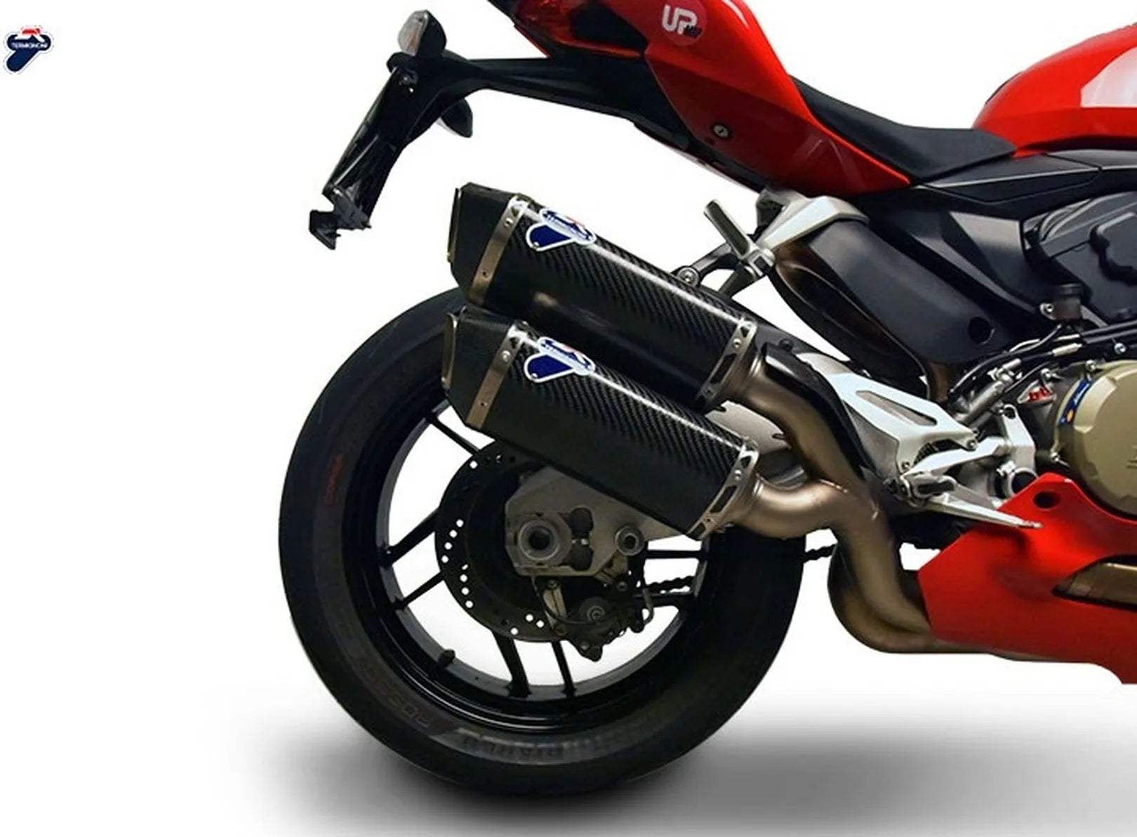 Dual Exhaust System With Sound Certification Force Carbon Carbon Cap - Termignoni Compatible With Ducati Panigale 959 (2016-2019)