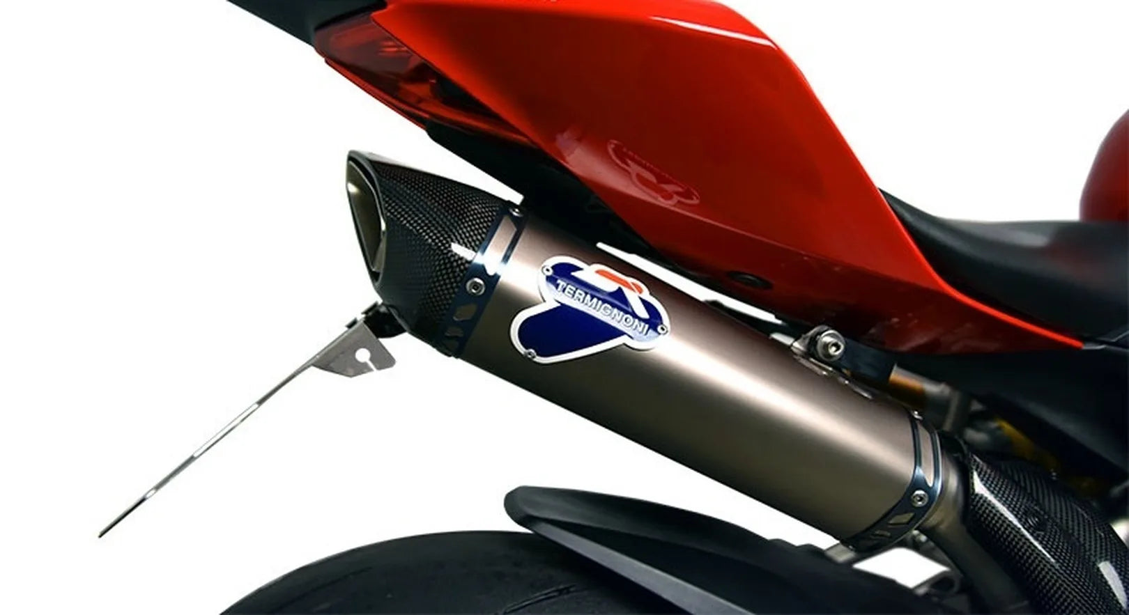 Complete Exhaust System Without Sound Certification Force Titanium Carbon Cap - Termignoni Compatible With Ducati Panigale 1299 (2012-2018)