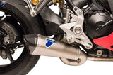 Exhaust Tip Without Sound Certification Scream Titanium Carbon Cap - Termignoni Compatible With Ducati Superspor T 939 (2016-2020)