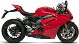 Dual Exhaust System Without Sound Certification Titanium Black Aluminium Cap - Termignoni Compatible With Ducati Panigale V4 S (2018-2021)