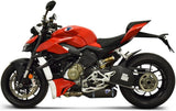Dual Exhaust System Without Sound Certification Titanium Black Aluminium Cap - Termignoni Compatible With Ducati Streetfighter V4 (2020-2021)