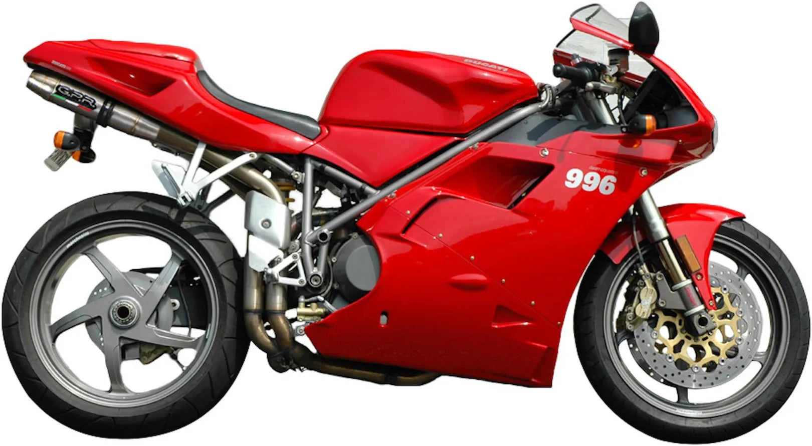 Dual Exhaust System With Sound Certification Deeptone Stainless Steel - Gpr Compatible With Ducati 996 - S - Sps (1998-2001)
