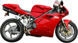 Dual Exhaust System With Sound Certification Furore Aluminium Black - Gpr Compatible With Ducati 996 - S - Sps (1998-2001)