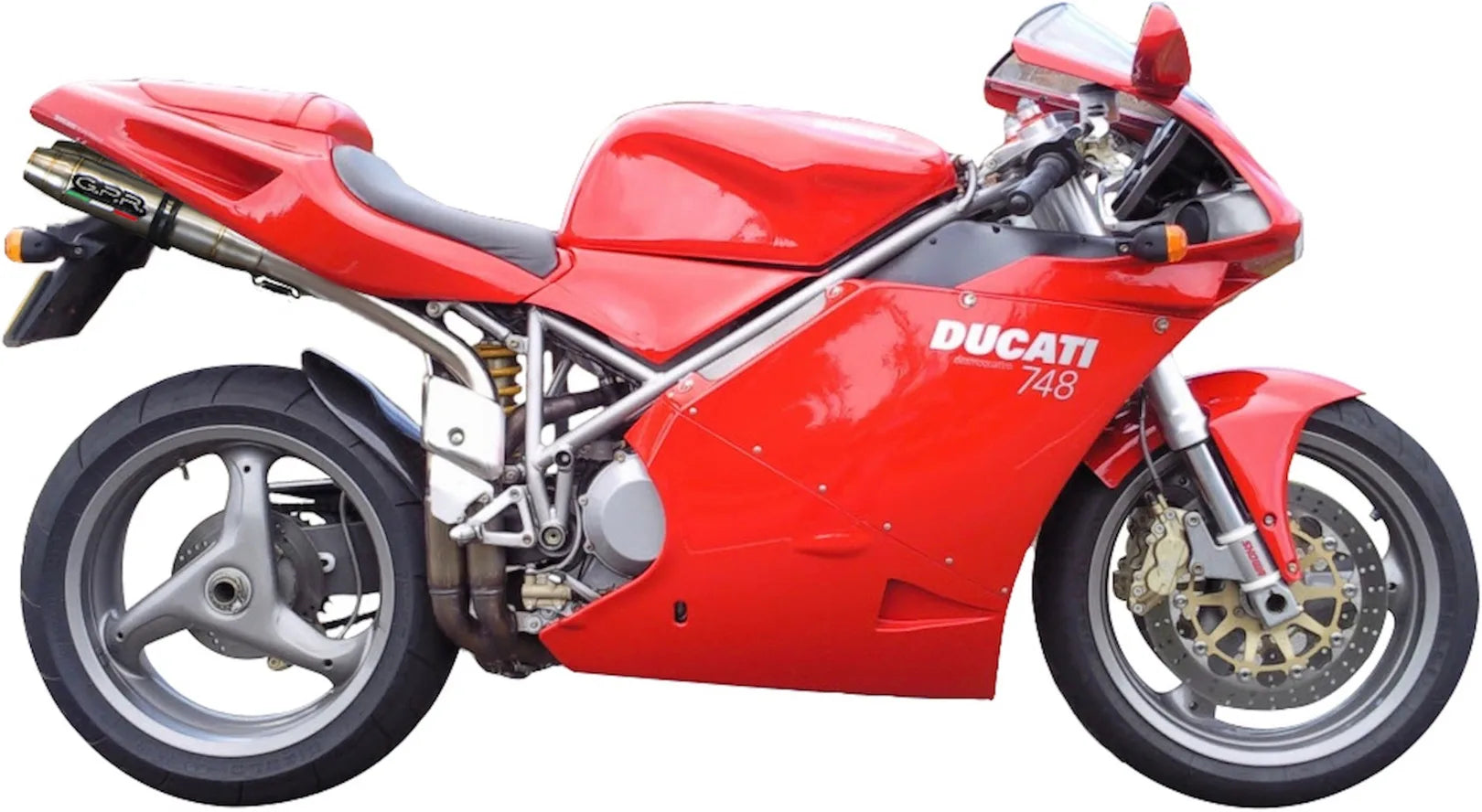 Exhaust Tip With Noise Certification Deeptone Stainless Steel - Gpr Compatible With Ducati 748 - S - Sp - Sps - R - Rs (1995-2002)
