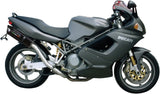 Dual Exhaust System With Sound Certification Furore Aluminium Black - Gpr Compatible With Ducati St4 - S (1999-2005)