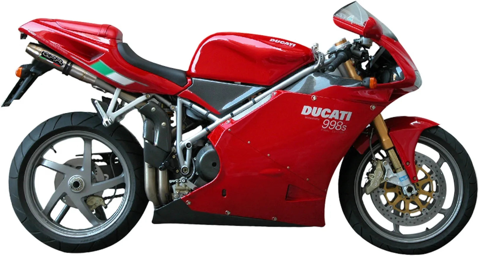 Exhaust Tip With Noise Certification Deeptone Stainless Steel - Gpr Compatible With Ducati 998 - R - Fe (2001-2004)