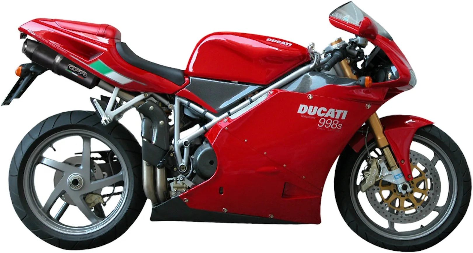 Exhaust Tip With Noise Certification Furore Aluminium Black - Gpr Compatible With Ducati 998 - R - Fe (2001-2004)
